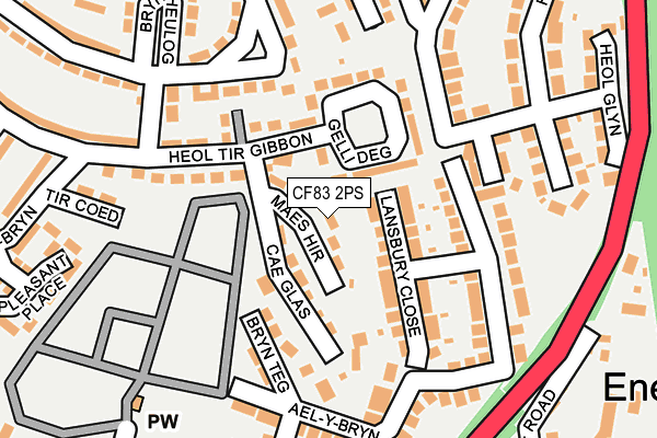 CF83 2PS map - OS OpenMap – Local (Ordnance Survey)