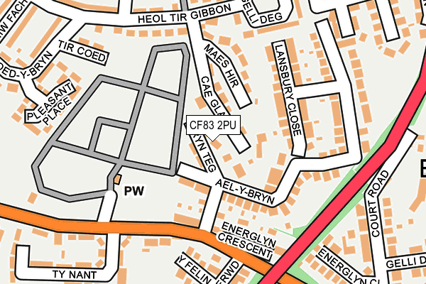 CF83 2PU map - OS OpenMap – Local (Ordnance Survey)