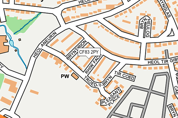 CF83 2PY map - OS OpenMap – Local (Ordnance Survey)