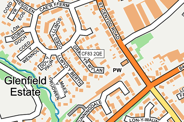 CF83 2QE map - OS OpenMap – Local (Ordnance Survey)