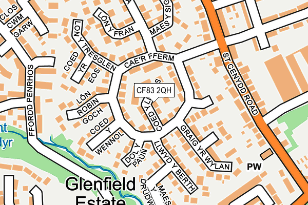 CF83 2QH map - OS OpenMap – Local (Ordnance Survey)