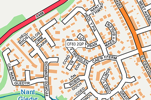 CF83 2QP map - OS OpenMap – Local (Ordnance Survey)