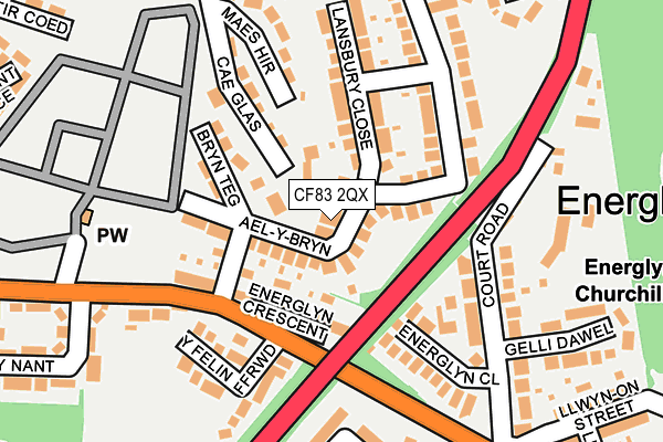 CF83 2QX map - OS OpenMap – Local (Ordnance Survey)