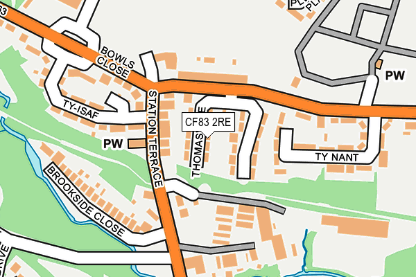 CF83 2RE map - OS OpenMap – Local (Ordnance Survey)