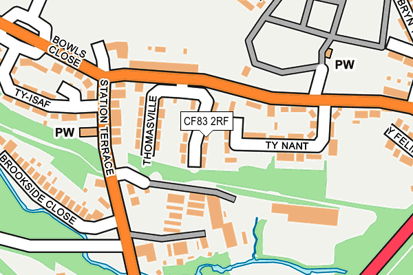 CF83 2RF map - OS OpenMap – Local (Ordnance Survey)