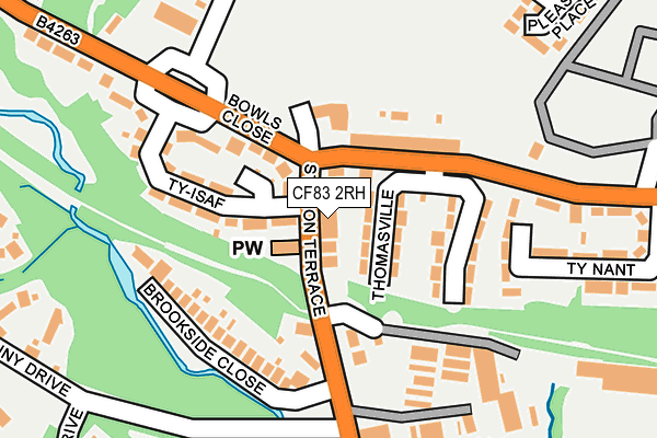 CF83 2RH map - OS OpenMap – Local (Ordnance Survey)