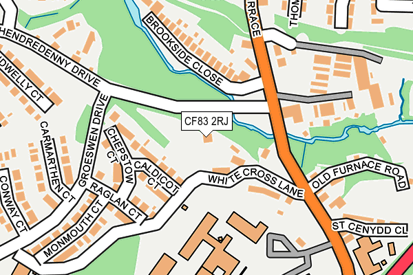 CF83 2RJ map - OS OpenMap – Local (Ordnance Survey)