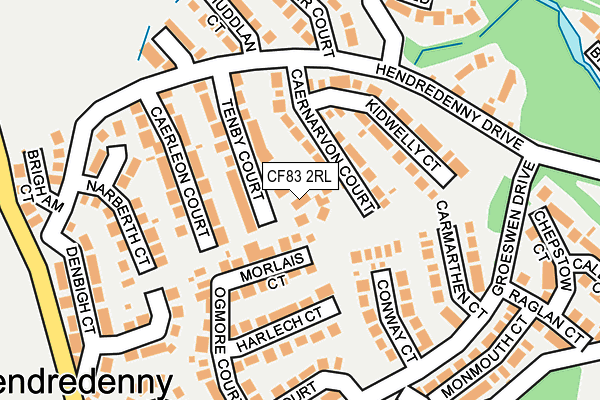 CF83 2RL map - OS OpenMap – Local (Ordnance Survey)