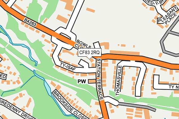 CF83 2RQ map - OS OpenMap – Local (Ordnance Survey)