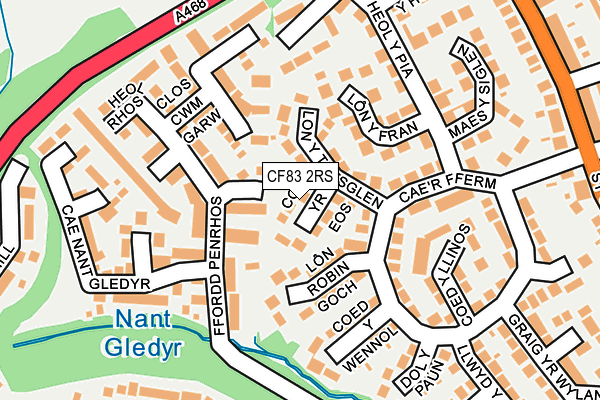 CF83 2RS map - OS OpenMap – Local (Ordnance Survey)