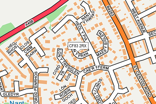 CF83 2RX map - OS OpenMap – Local (Ordnance Survey)