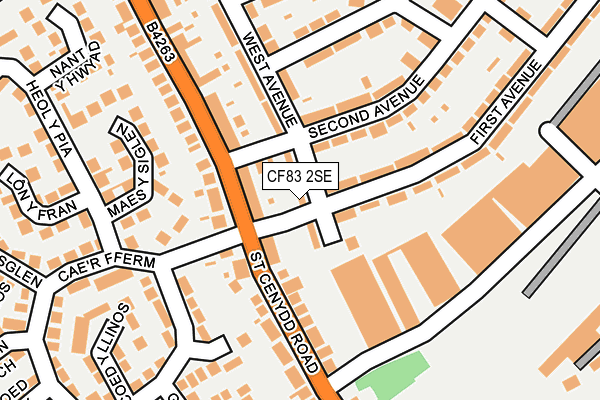 CF83 2SE map - OS OpenMap – Local (Ordnance Survey)