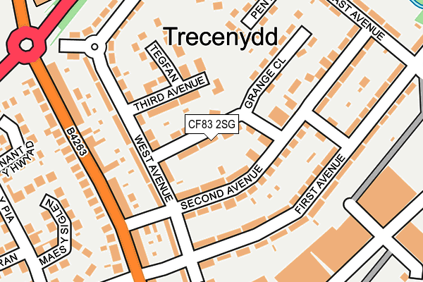 CF83 2SG map - OS OpenMap – Local (Ordnance Survey)