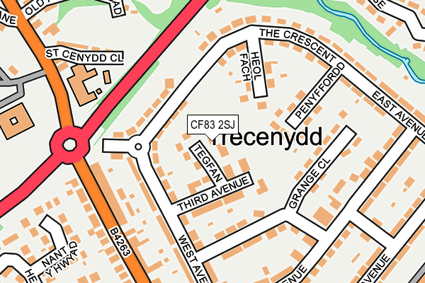 CF83 2SJ map - OS OpenMap – Local (Ordnance Survey)