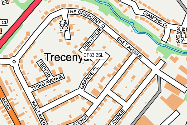 CF83 2SL map - OS OpenMap – Local (Ordnance Survey)