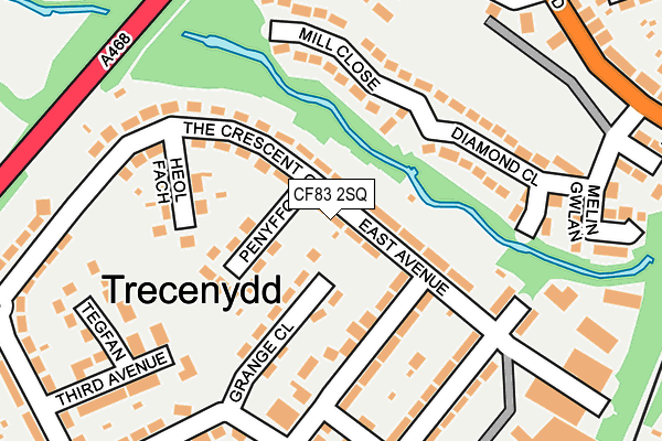 CF83 2SQ map - OS OpenMap – Local (Ordnance Survey)