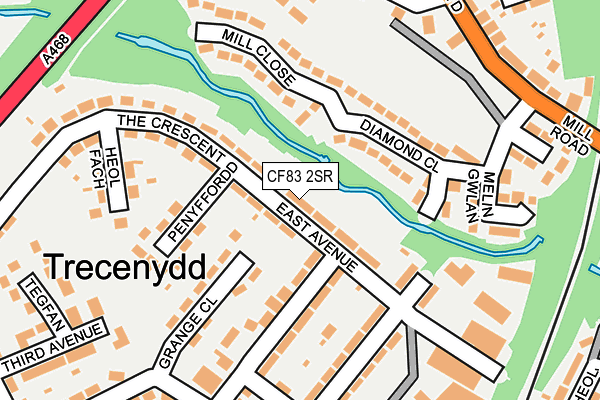 CF83 2SR map - OS OpenMap – Local (Ordnance Survey)