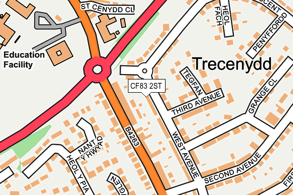 CF83 2ST map - OS OpenMap – Local (Ordnance Survey)