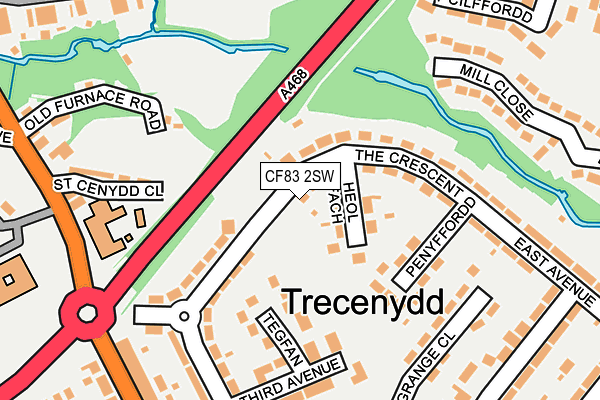 CF83 2SW map - OS OpenMap – Local (Ordnance Survey)