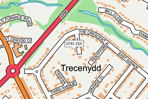 CF83 2SX map - OS OpenMap – Local (Ordnance Survey)