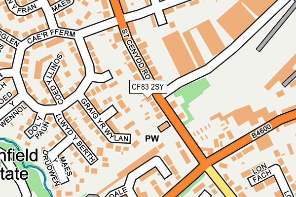 CF83 2SY map - OS OpenMap – Local (Ordnance Survey)