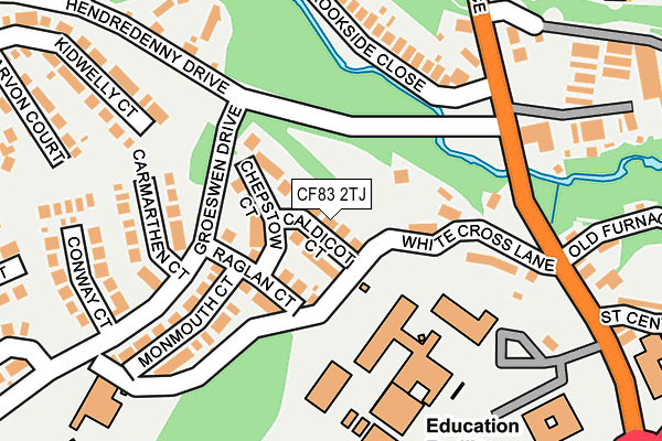 CF83 2TJ map - OS OpenMap – Local (Ordnance Survey)