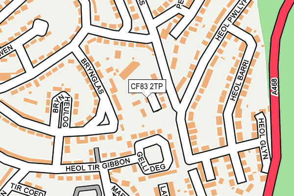 CF83 2TP map - OS OpenMap – Local (Ordnance Survey)
