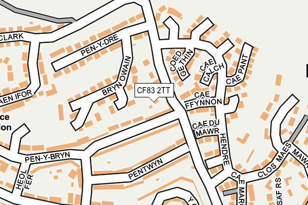 CF83 2TT map - OS OpenMap – Local (Ordnance Survey)