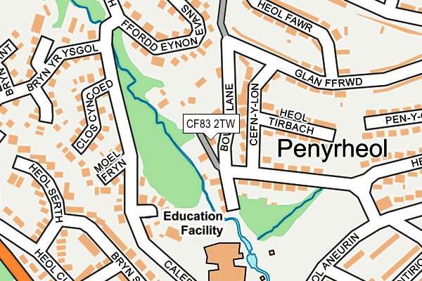 CF83 2TW map - OS OpenMap – Local (Ordnance Survey)