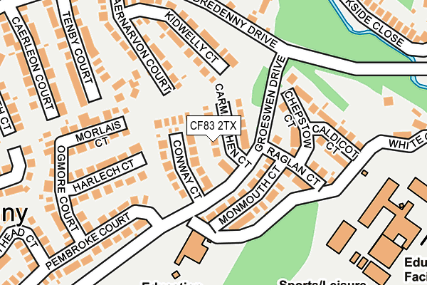 CF83 2TX map - OS OpenMap – Local (Ordnance Survey)