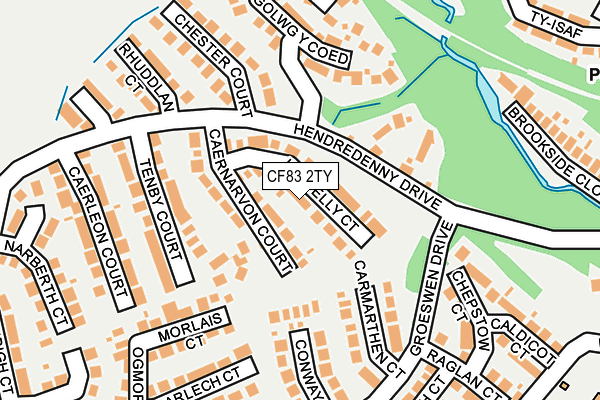 CF83 2TY map - OS OpenMap – Local (Ordnance Survey)