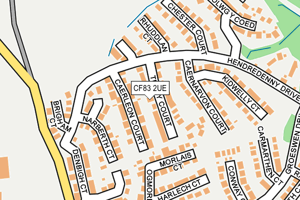 CF83 2UE map - OS OpenMap – Local (Ordnance Survey)