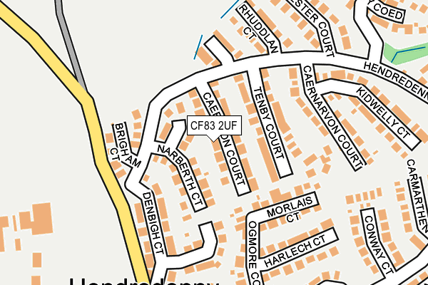 CF83 2UF map - OS OpenMap – Local (Ordnance Survey)