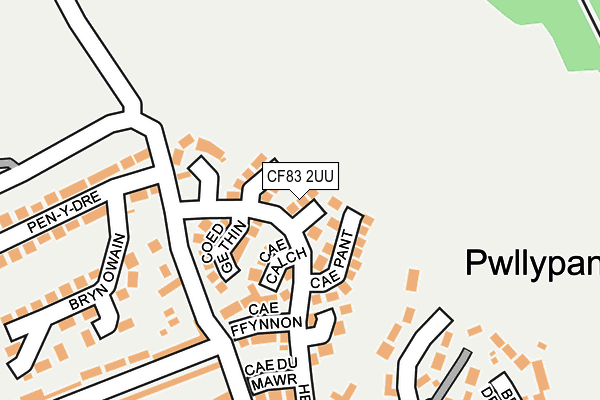 CF83 2UU map - OS OpenMap – Local (Ordnance Survey)