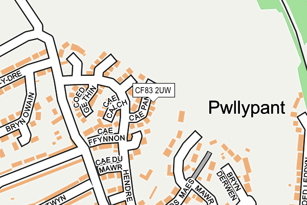 CF83 2UW map - OS OpenMap – Local (Ordnance Survey)