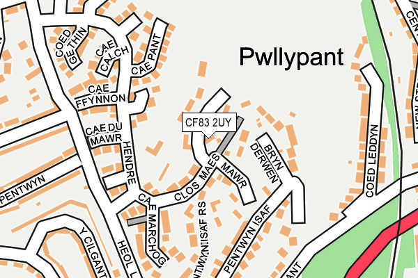 CF83 2UY map - OS OpenMap – Local (Ordnance Survey)