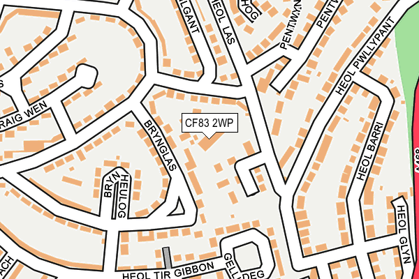 CF83 2WP map - OS OpenMap – Local (Ordnance Survey)