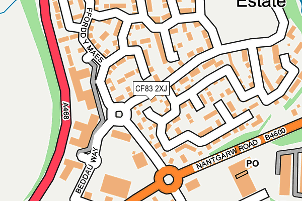 CF83 2XJ map - OS OpenMap – Local (Ordnance Survey)
