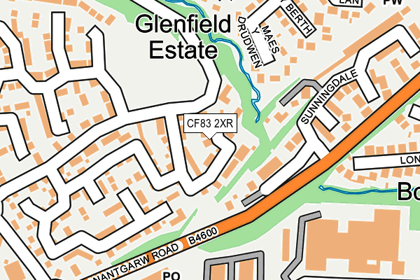 CF83 2XR map - OS OpenMap – Local (Ordnance Survey)