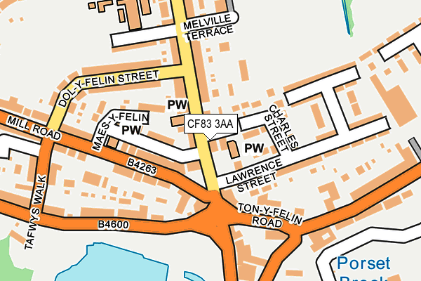 CF83 3AA map - OS OpenMap – Local (Ordnance Survey)