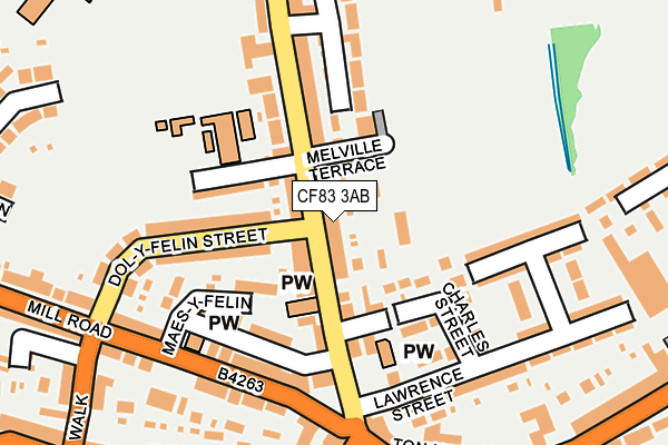 CF83 3AB map - OS OpenMap – Local (Ordnance Survey)