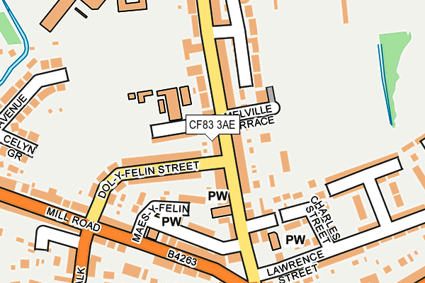 CF83 3AE map - OS OpenMap – Local (Ordnance Survey)