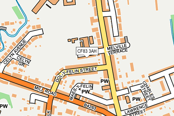 CF83 3AH map - OS OpenMap – Local (Ordnance Survey)