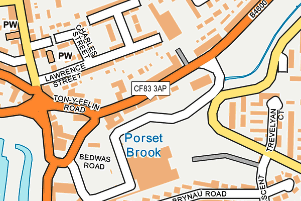 CF83 3AP map - OS OpenMap – Local (Ordnance Survey)