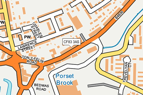 CF83 3AS map - OS OpenMap – Local (Ordnance Survey)