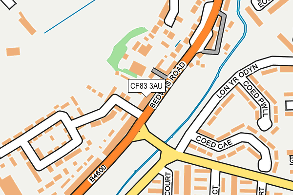 CF83 3AU map - OS OpenMap – Local (Ordnance Survey)
