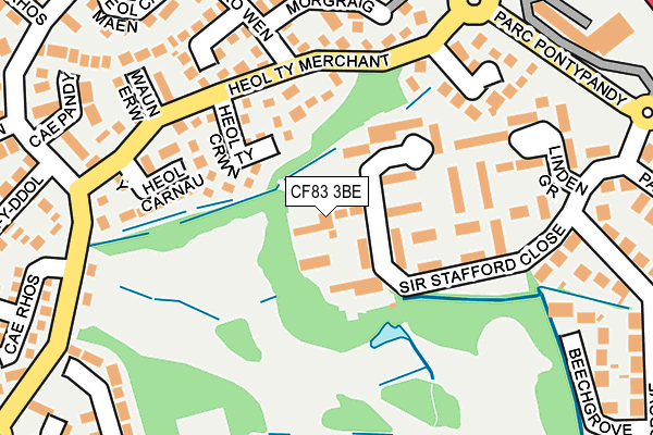 CF83 3BE map - OS OpenMap – Local (Ordnance Survey)