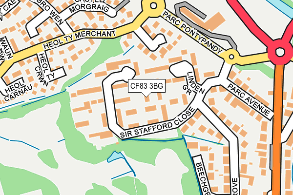CF83 3BG map - OS OpenMap – Local (Ordnance Survey)