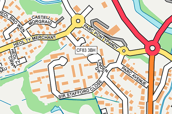 CF83 3BH map - OS OpenMap – Local (Ordnance Survey)