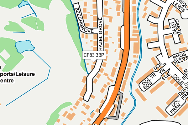 CF83 3BP map - OS OpenMap – Local (Ordnance Survey)